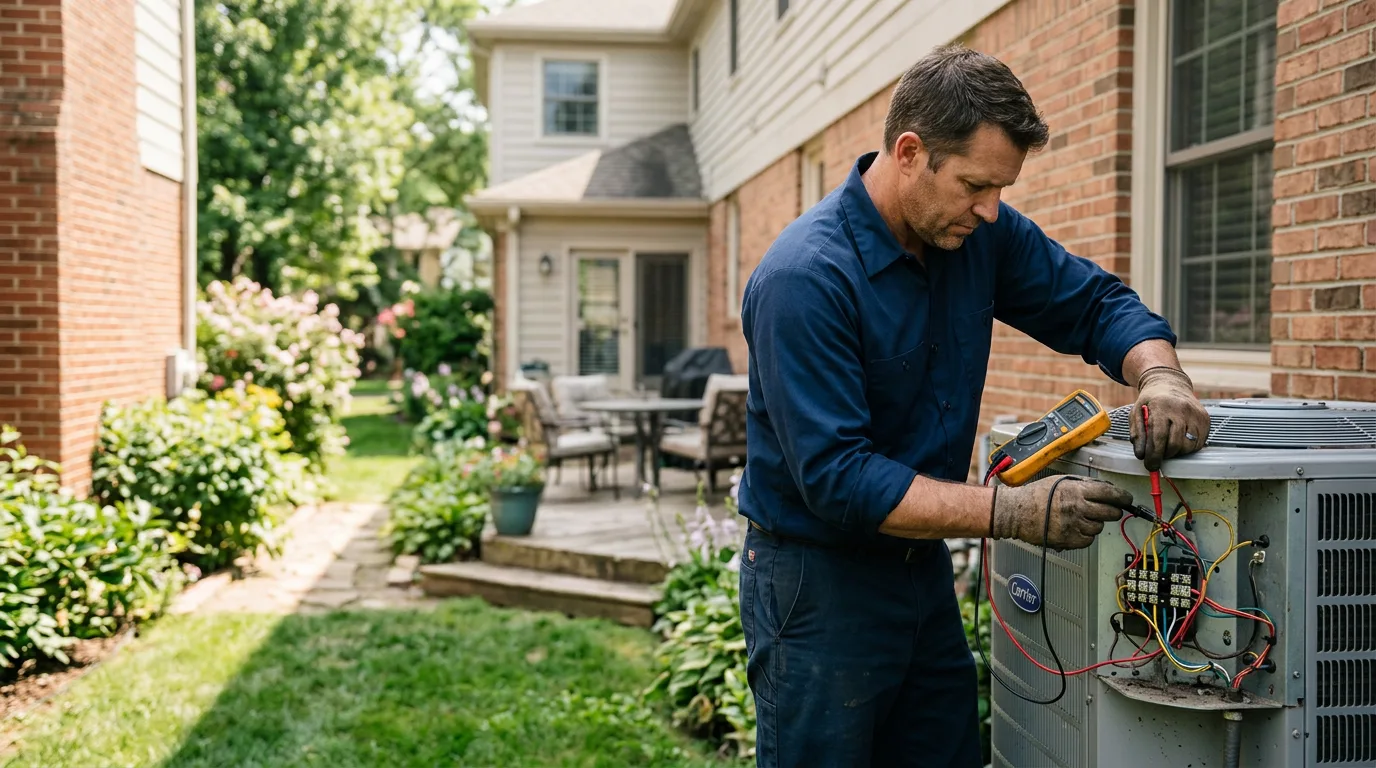 HVAC technician working near Delta, IA